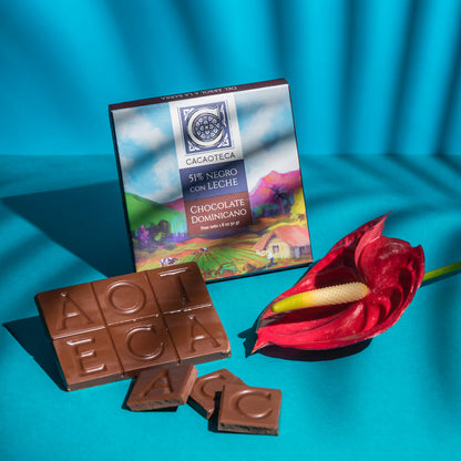Cacaoteca 51% Negro con Leche Chocolate Dominicano Artesanal - Artesanal.do